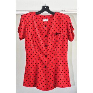 Host Pick!! 🪐🍀🎱🌈 Vintage 1970s does 40s -Shoulder Pad Top, Andrews Sisters M